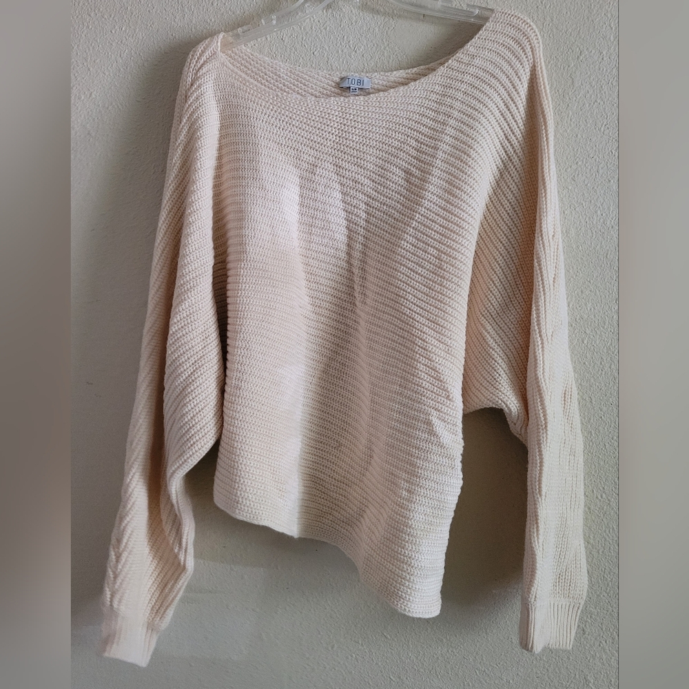 Tobi Sz Small Ivory Knit Pullover